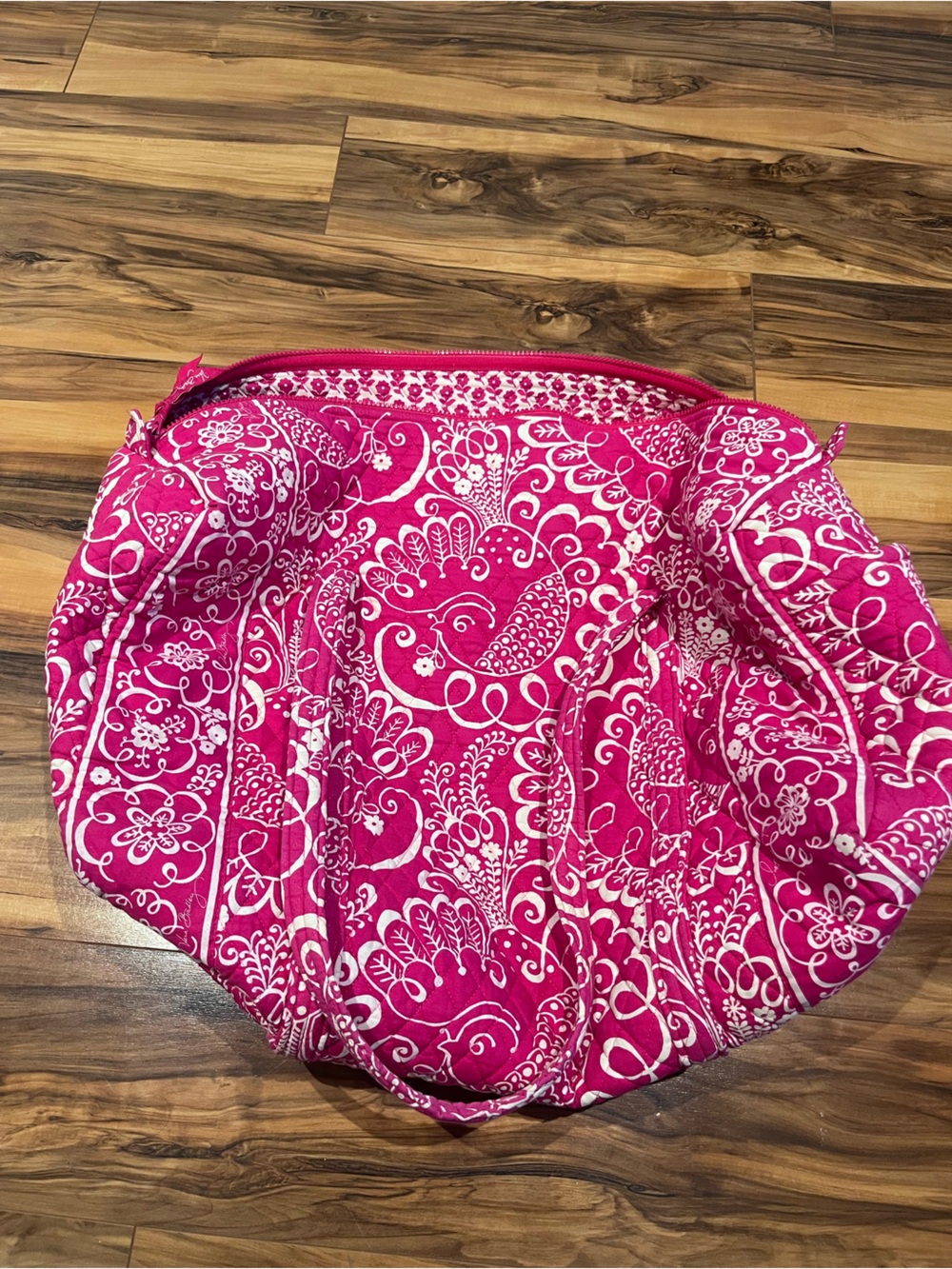 Vera Bradley Pink Quilted Paisley Tote Bag